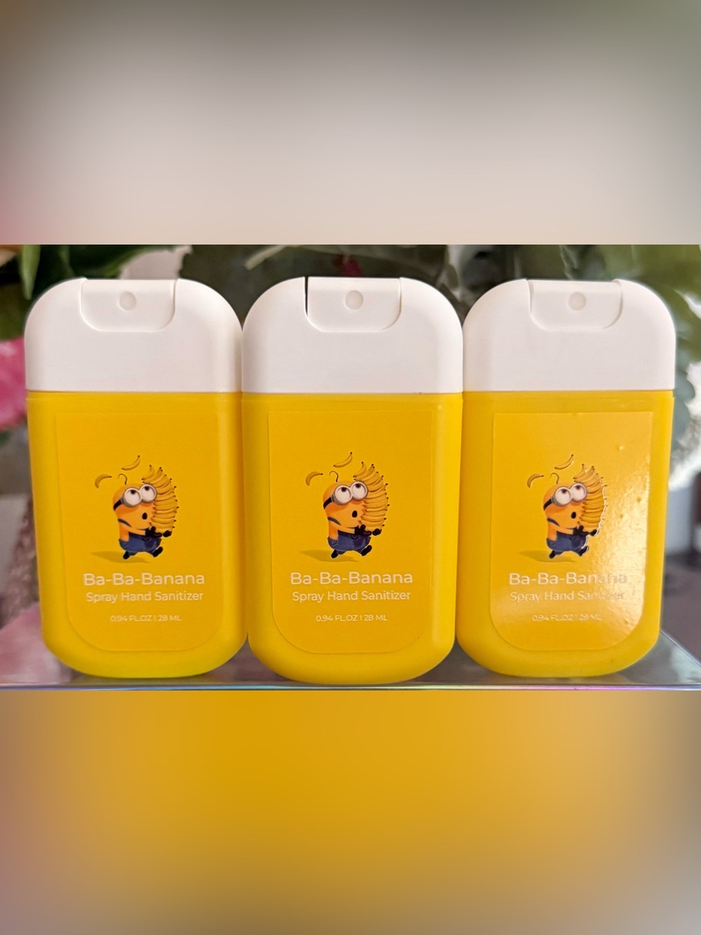 🆕🍌 “MINIONS” LIMITED EDITION “BA-BA BANANA” 3-PIECE HAND SANITIZER SET. NEW.